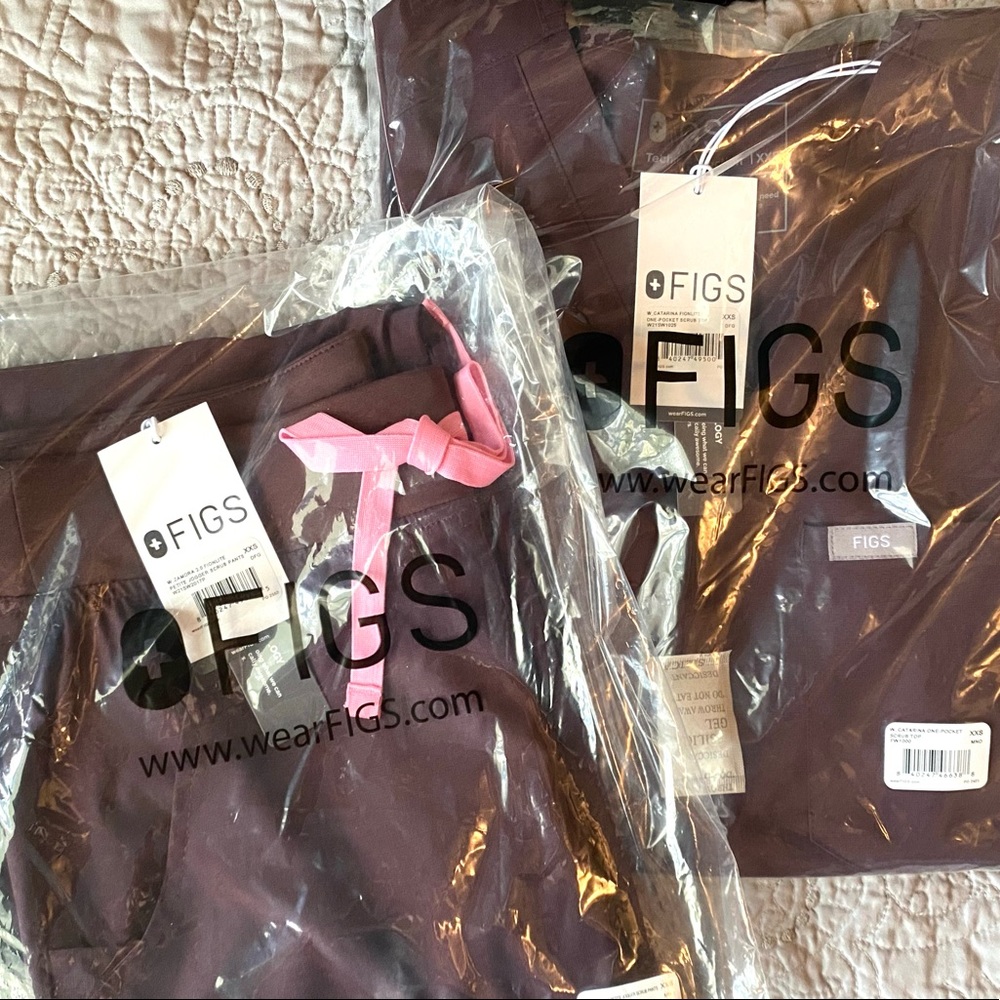 Figs XXS/XXSP Catarina + Zamora Fionlite Scrub Set Dark Fig